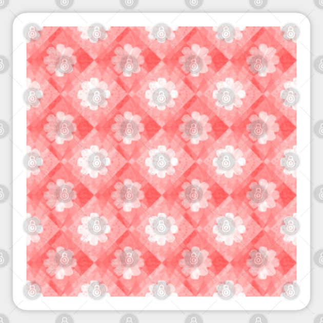 Vintage Orange floral wallpaper Orange Floral Wallpaper Sticker